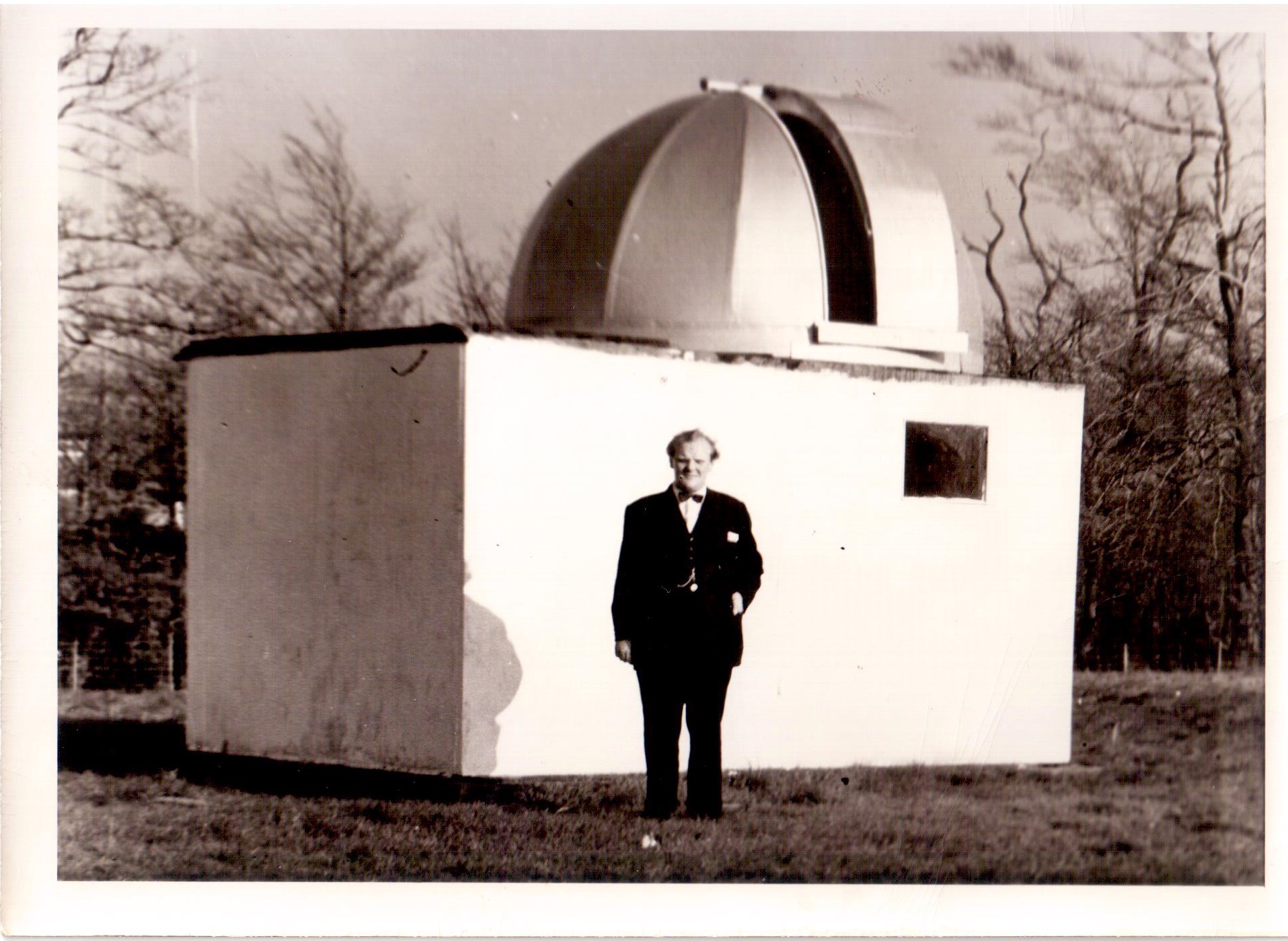 Dr Allan Chapman beside his Bailrigg Observatory